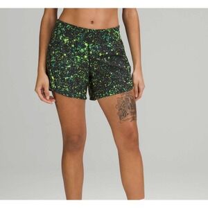 Lululemon Track That Mid Rise Lined Short 5" Sparks Fly Multi Womens Size 6